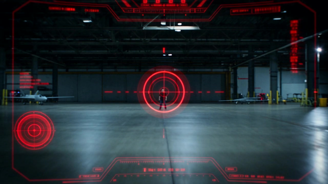 The hangar, targeting overlay live